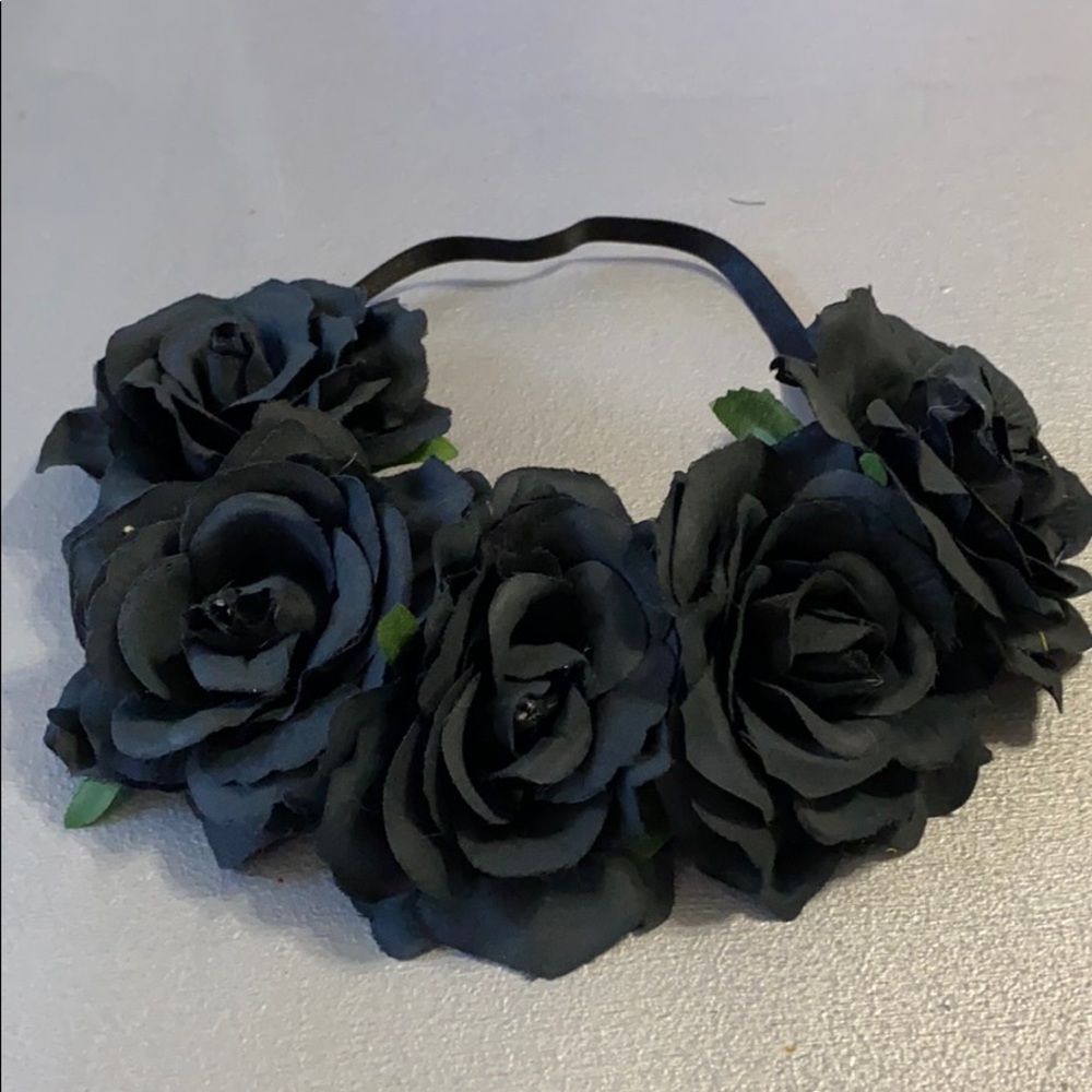 Elastic Rose Headband